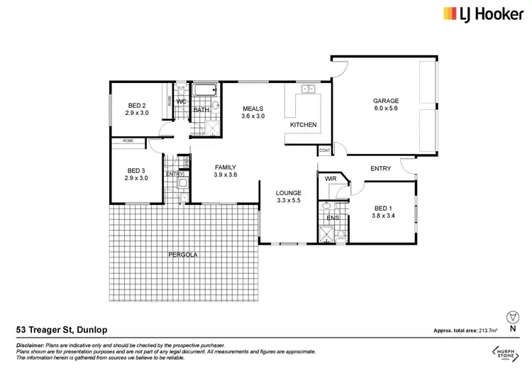 Floorplan of Homely house listing, 53 Traeger Street, Dunlop ACT 2615
