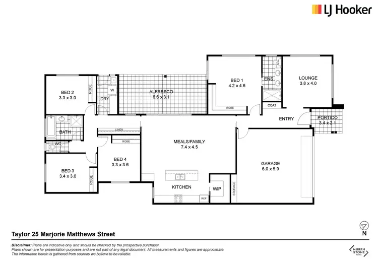 Floorplan of Homely house listing, 25 Marjorie Matthews Street, Taylor ACT 2913