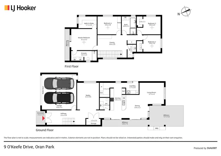 Floorplan of Homely house listing, 9 O'Keefe Drive, Oran Park NSW 2570