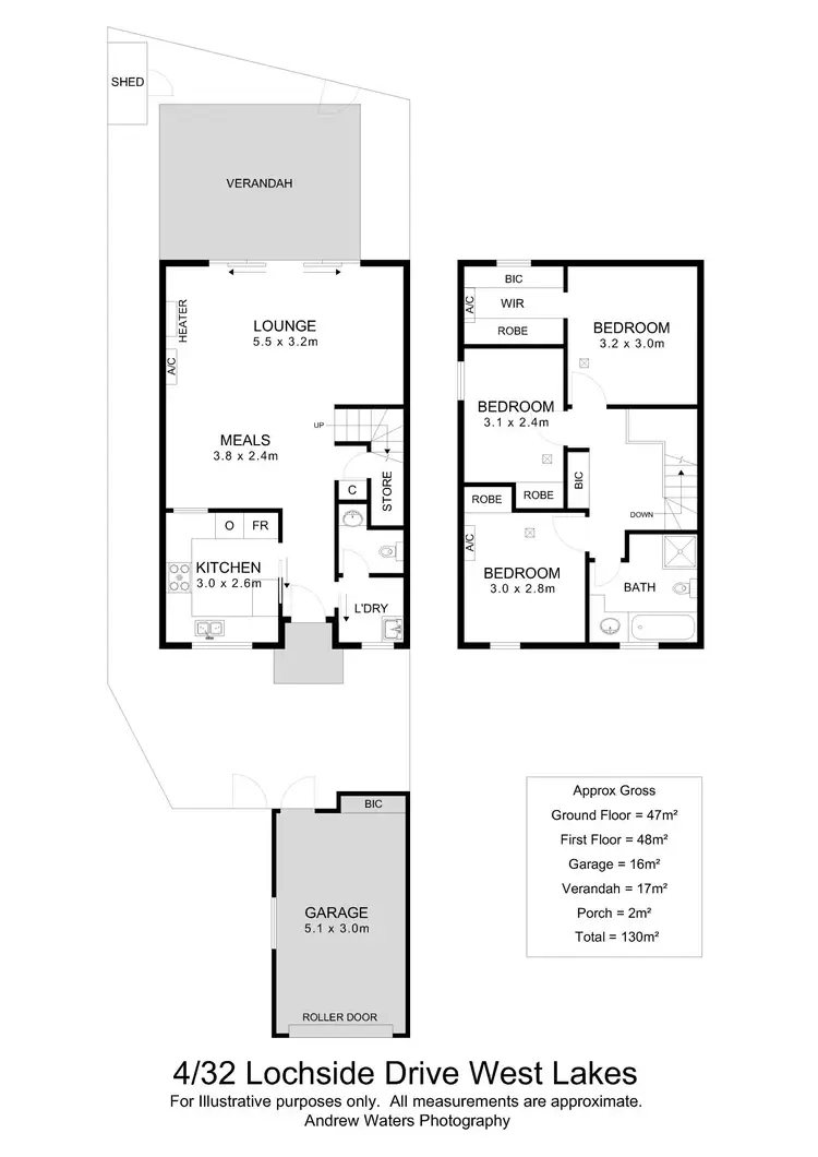 Floorplan of Homely townhouse listing, 4/32 Lochside Drive, West Lakes SA 5021
