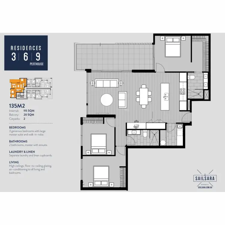 Floorplan of Homely apartment listing, 9/8 Bath Street, Labrador QLD 4215