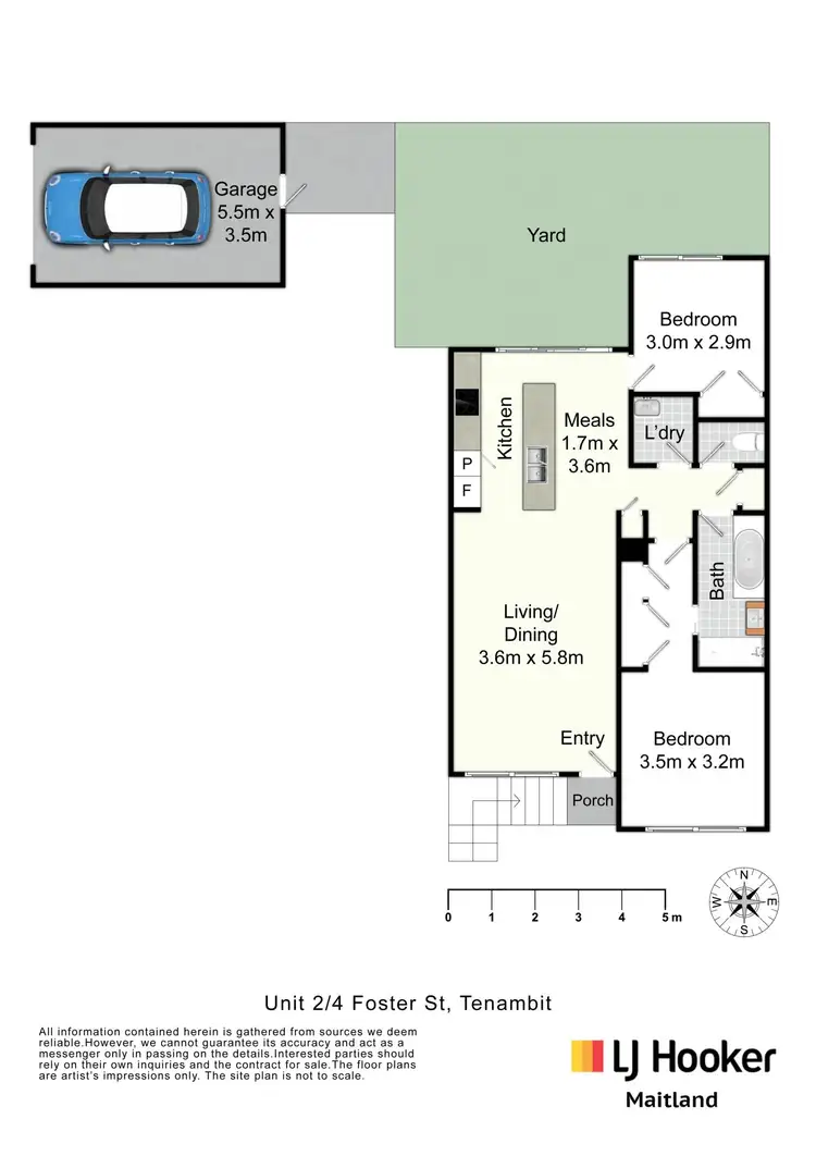 Floorplan of Homely unit listing, 2/4 Foster Street, Tenambit NSW 2323