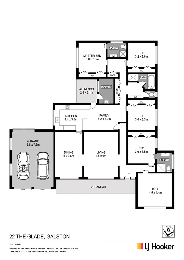 Floorplan of Homely house listing, 22 The Glade, Galston NSW 2159