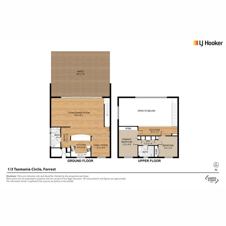 Floorplan of Homely townhouse listing, 1/3 Tasmania Circle, Forrest ACT 2603