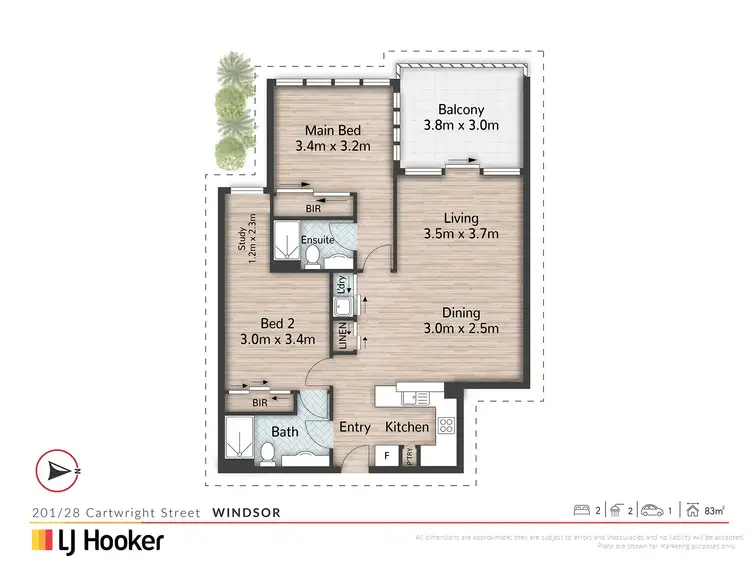 Floorplan of Homely apartment listing, 201/28 Cartwright Street, Windsor QLD 4030