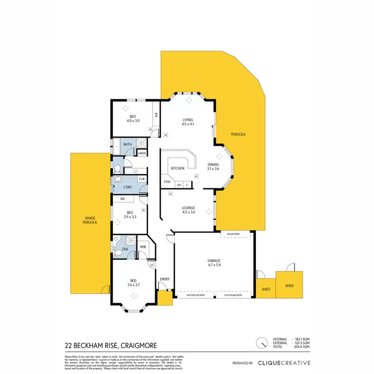 Floorplan of Homely house listing, 22 Beckham Rise, Craigmore SA 5114