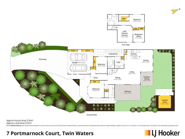 Floorplan of Homely house listing, 7 Portmarnock Court, Twin Waters QLD 4564