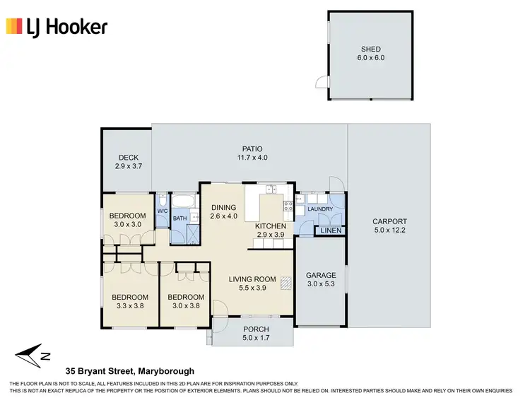 Floorplan of Homely house listing, 35 Bryant Street, Maryborough QLD 4650