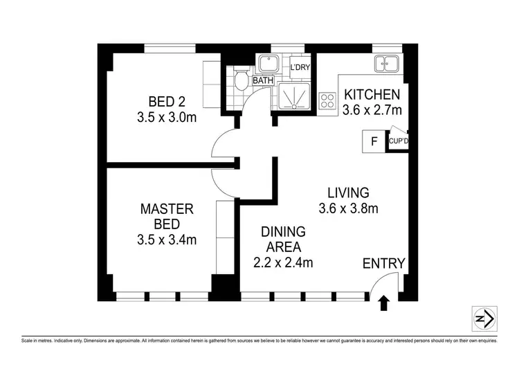 Floorplan of Homely apartment listing, 4/83 Old South Head Road, Bondi Junction NSW 2022