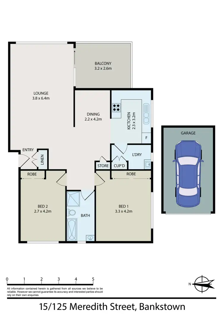 Floorplan of Homely unit listing, Unit 15/125 Meredith Street, Bankstown NSW 2200