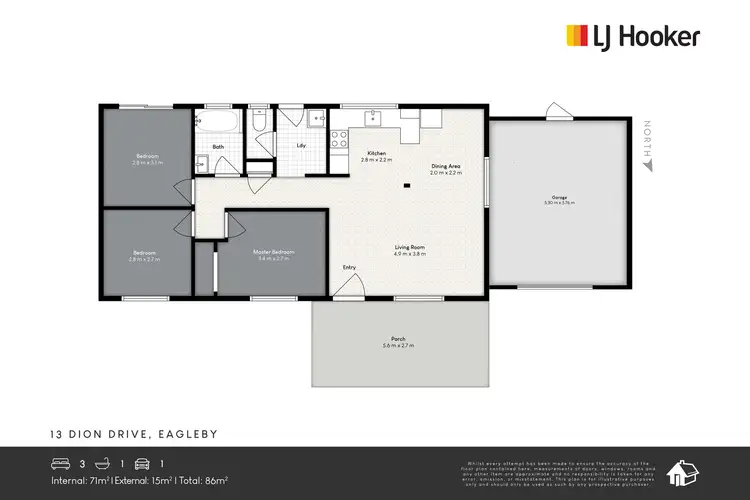 Floorplan of Homely house listing, 13 Dion Drive, Eagleby QLD 4207