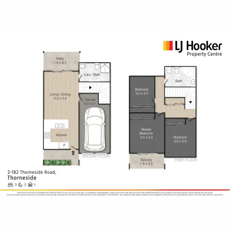 Floorplan of Homely townhouse listing, 2/180-182 Thorneside Road, Thorneside QLD 4158