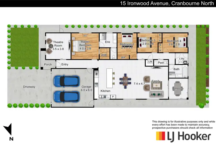 Floorplan of Homely house listing, 15 Ironwood Avenue, Cranbourne North VIC 3977
