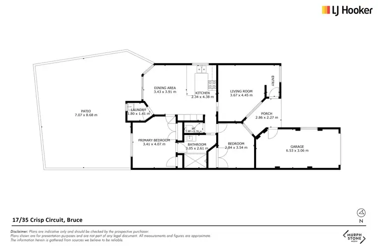 Floorplan of Homely townhouse listing, 17/35 Crisp Circuit, Bruce ACT 2617
