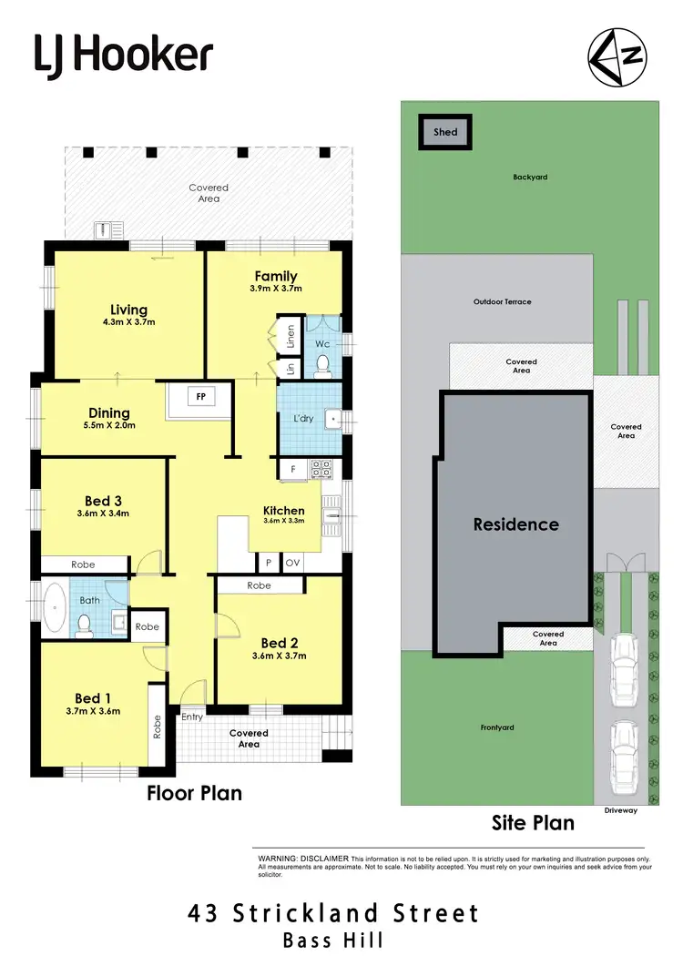 Floorplan of Homely house listing, 43 Strickland Street, Bass Hill NSW 2197