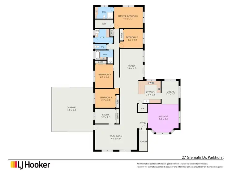Floorplan of Homely house listing, 27 Gremalis Drive, Parkhurst QLD 4702