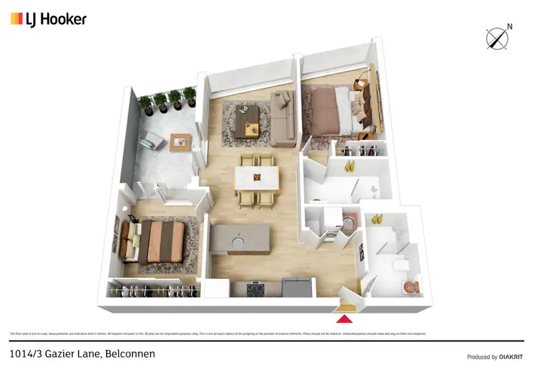 Floorplan of Homely unit listing, 1014/3 Grazier Lane, Belconnen ACT 2617