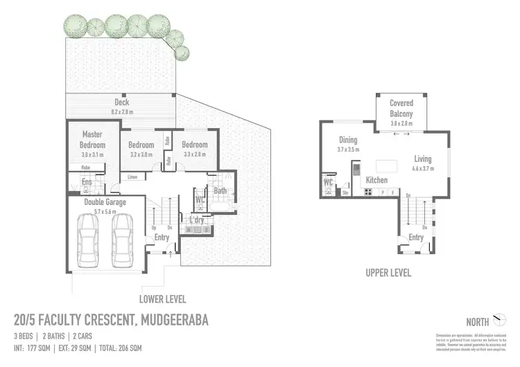 Floorplan of Homely townhouse listing, 20/5 Faculty Crescent, Mudgeeraba QLD 4213