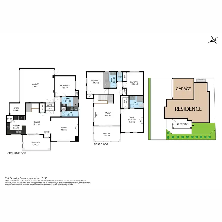 Floorplan of Homely house listing, 71A Ormsby Terrace, Mandurah WA 6210
