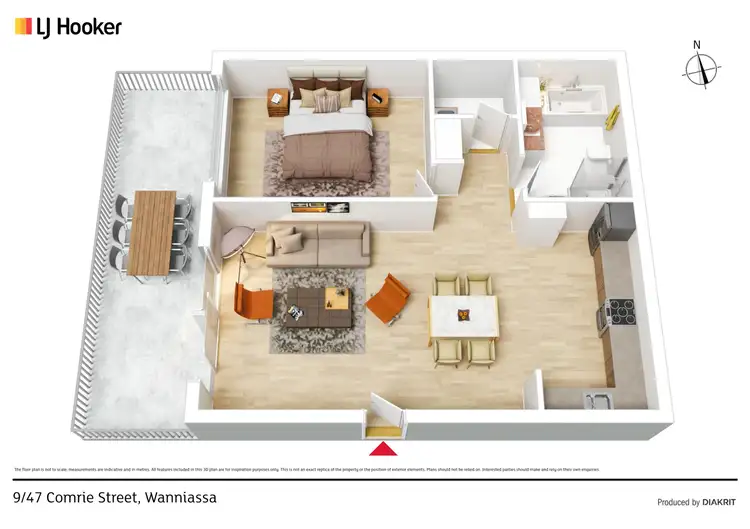Floorplan of Homely townhouse listing, 9/47 Comrie Street, Wanniassa ACT 2903