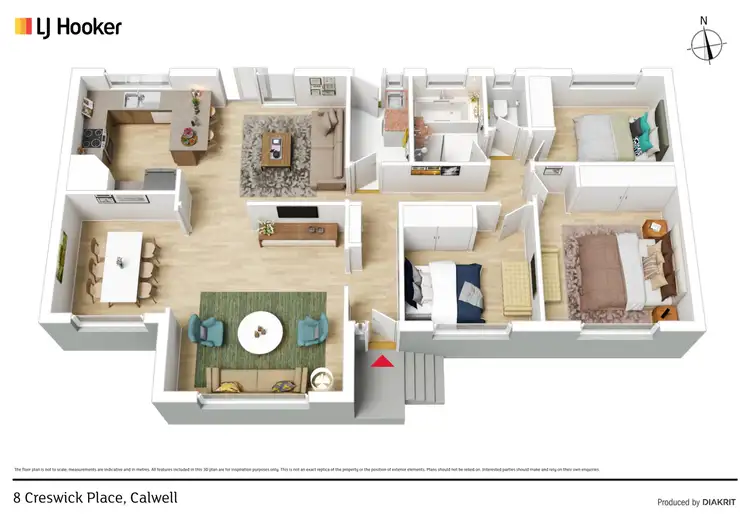 Floorplan of Homely house listing, 8 Creswick Place, Calwell ACT 2905