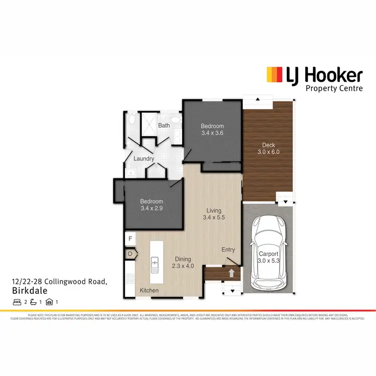 Floorplan of Homely villa listing, 12/22-28 Collingwood Road, Birkdale QLD 4159