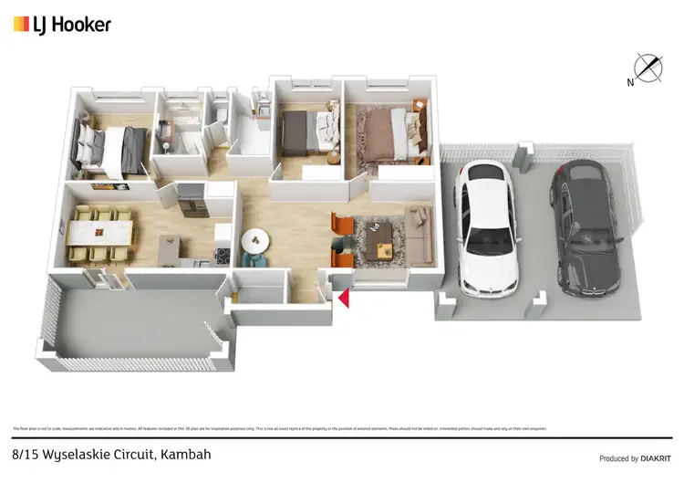 Floorplan of Homely townhouse listing, 8/15 Wyselaskie Circuit, Kambah ACT 2902