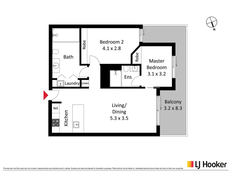 Floorplan of Homely apartment listing, 307/253 Northbourne Avenue, Lyneham ACT 2602
