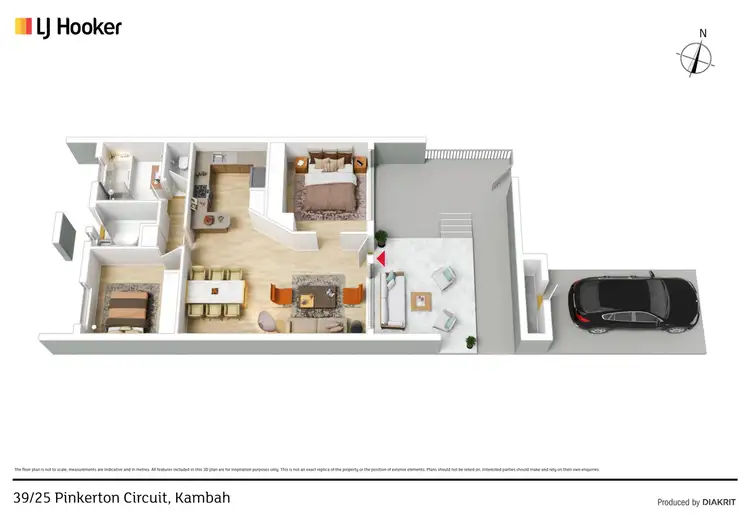 Floorplan of Homely townhouse listing, 39/25 Pinkerton Circuit, Kambah ACT 2902