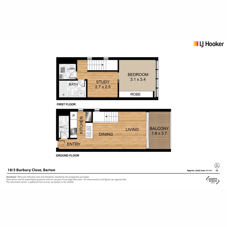 Floorplan of Homely apartment listing, 18/3 Burbury Close, Barton ACT 2600