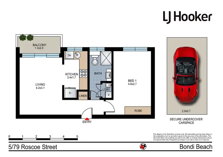 Floorplan of Homely apartment listing, 5/79 Roscoe Street, Bondi Beach NSW 2026