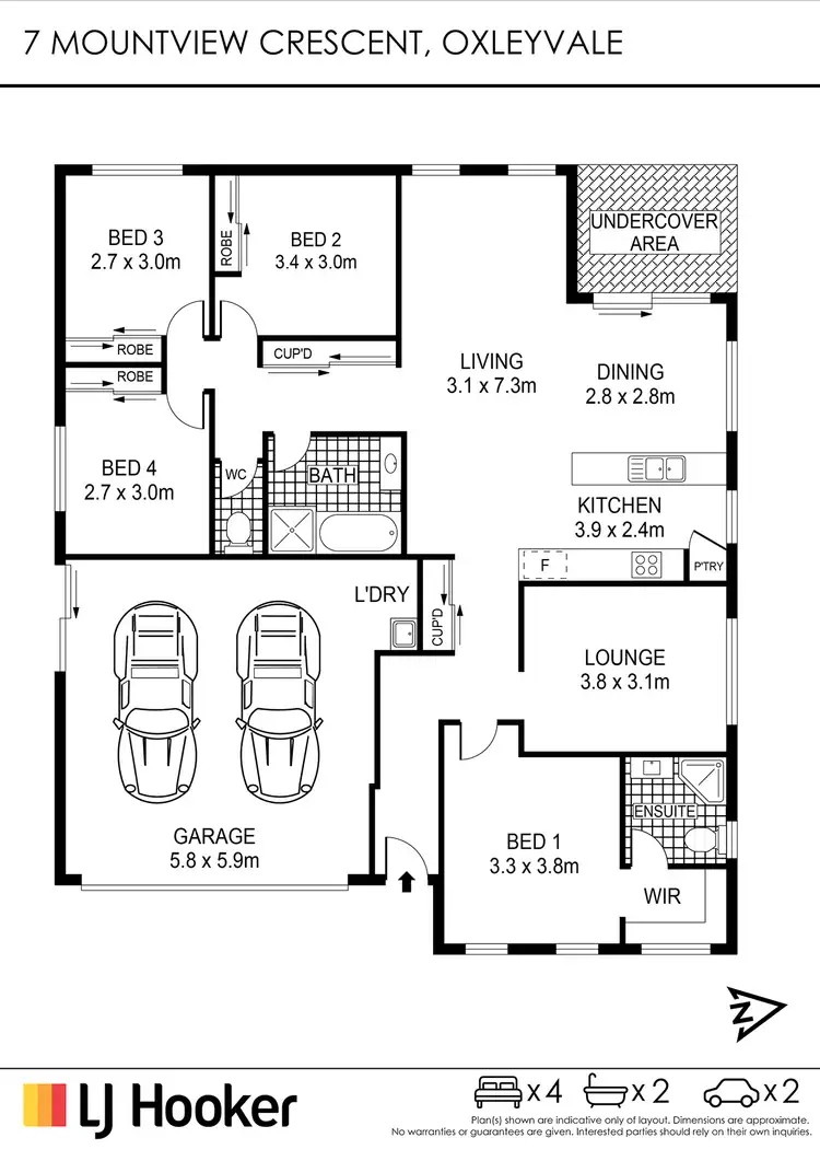 Floorplan of Homely house listing, 7 Mountview Crescent, Oxley Vale NSW 2340