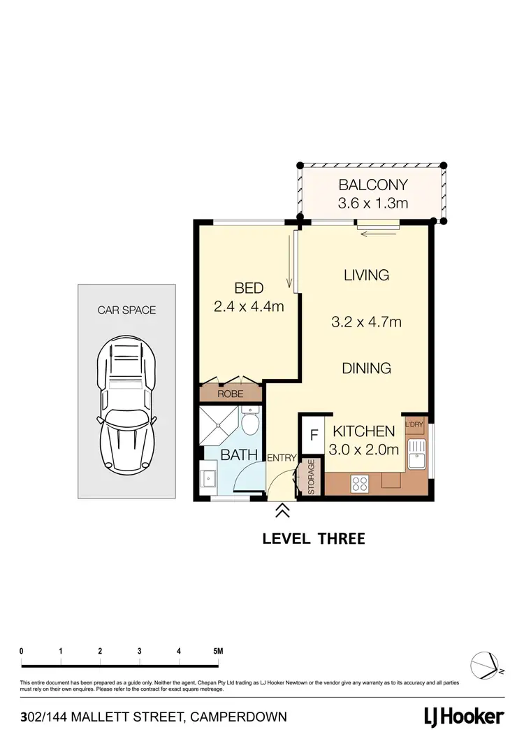 Floorplan of Homely apartment listing, 302/144-152 Mallett Street, Camperdown NSW 2050