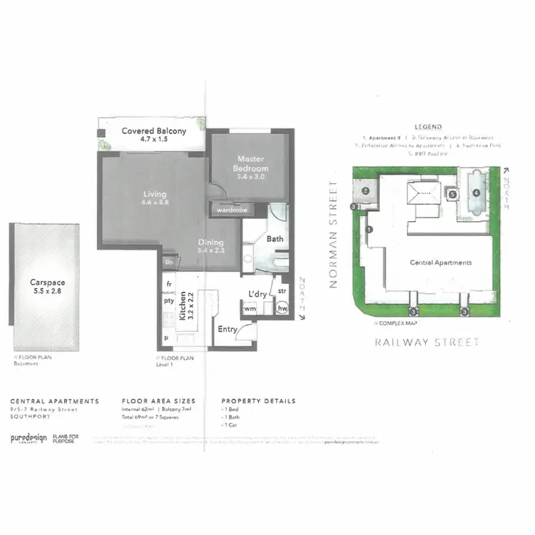Floorplan of Homely apartment listing, 9/5 Railway Street, Southport QLD 4215