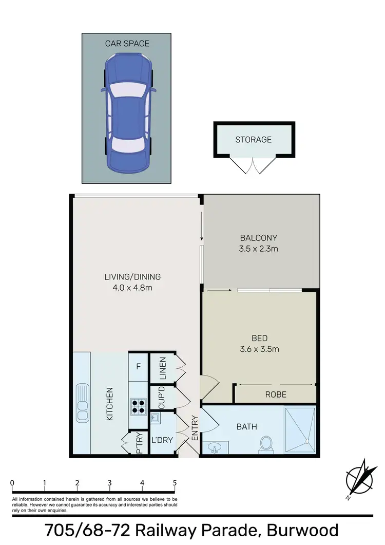 Floorplan of Homely apartment listing, 705/68-72 Railway Parade, Burwood NSW 2134