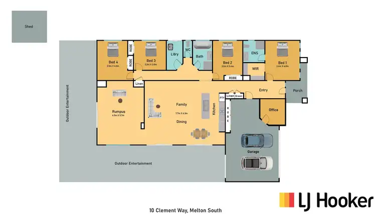 Floorplan of Homely house listing, 10 Clement Way, Melton South VIC 3338