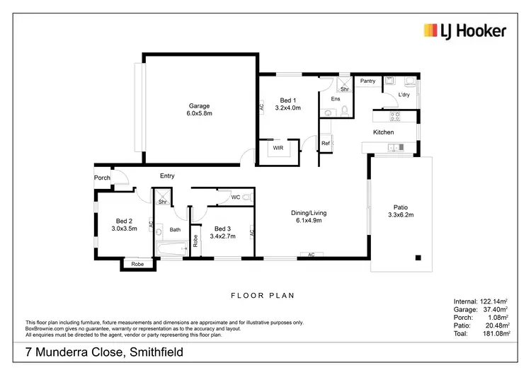 Floorplan of Homely house listing, 7 Munderra Close, Smithfield QLD 4878