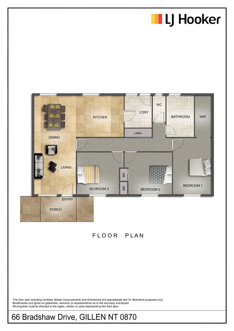 Floorplan of Homely house listing, 66 Bradshaw Drive, Gillen NT 870