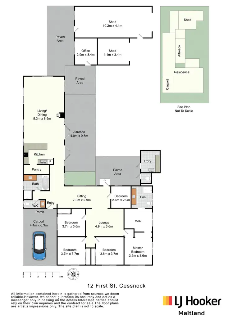 Floorplan of Homely house listing, 12 First Street, Cessnock NSW 2325