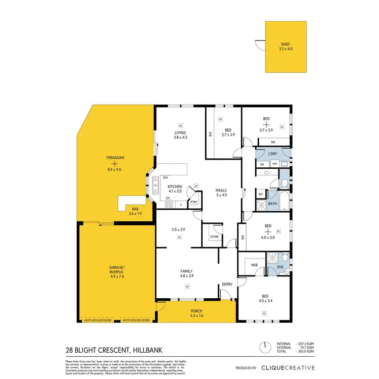 Floorplan of Homely house listing, 28 Blight Crescent, Hillbank SA 5112
