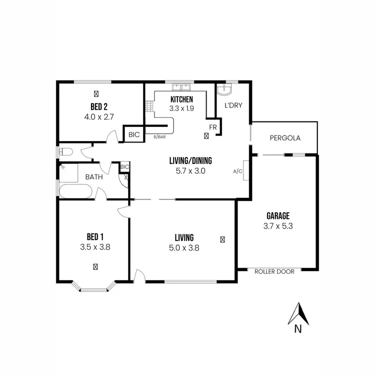 Floorplan of Homely unit listing, 42A Whysall Road, Greenacres SA 5086