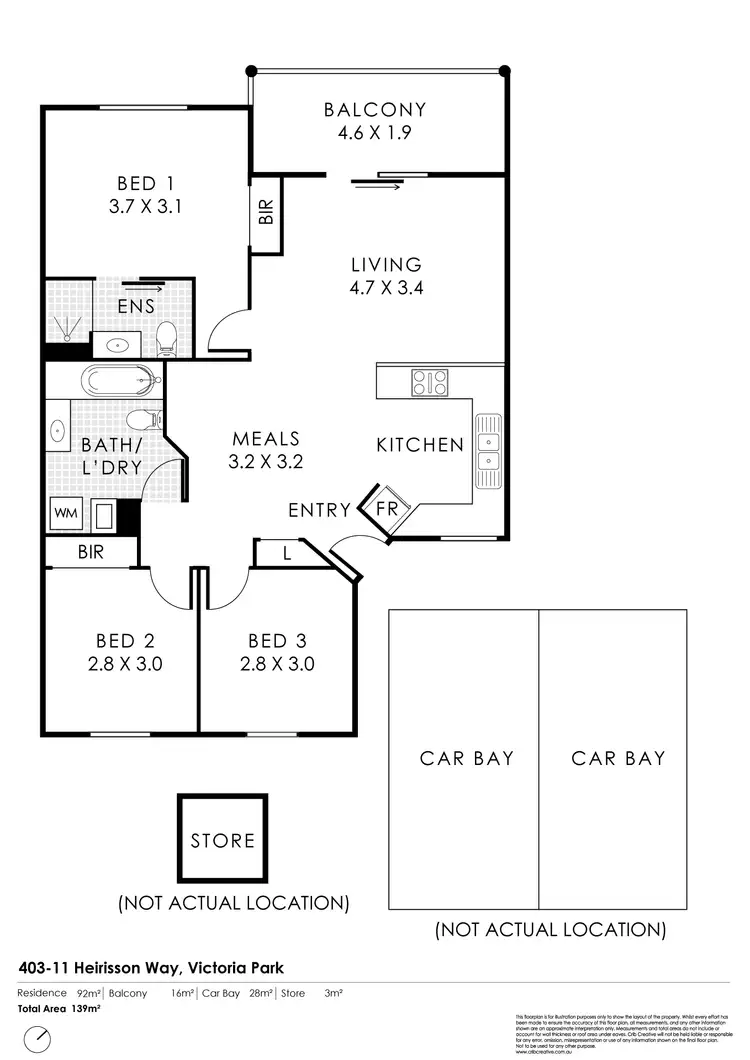 Floorplan of Homely apartment listing, 403/7-11 Heirisson Way, Victoria Park WA 6100