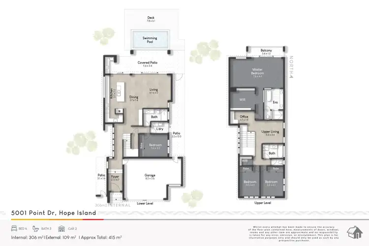 Floorplan of Homely house listing, 5001 Point Drive, Hope Island QLD 4212