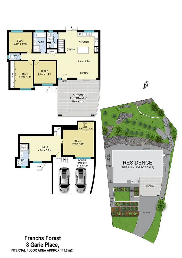Floorplan of Homely house listing, 8 Garie Place, Frenchs Forest NSW 2086