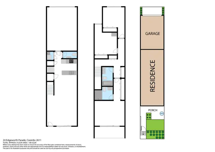 Floorplan of Homely townhouse listing, 24 Edgeworth Parade, Coombs ACT 2611