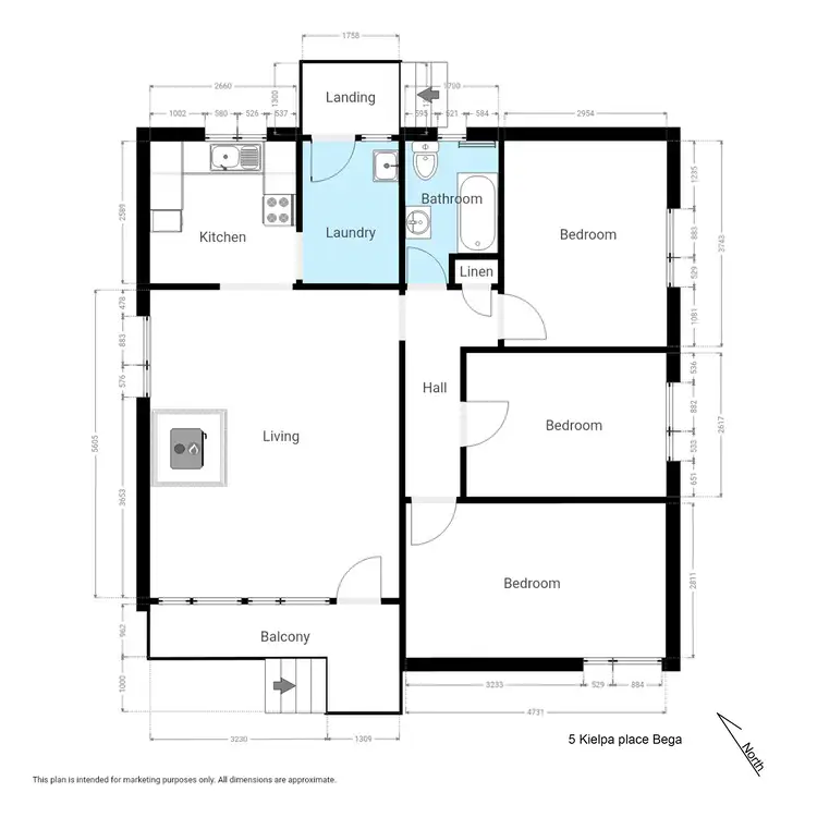 Floorplan of Homely house listing, 5 Kielpa Place, Bega NSW 2550