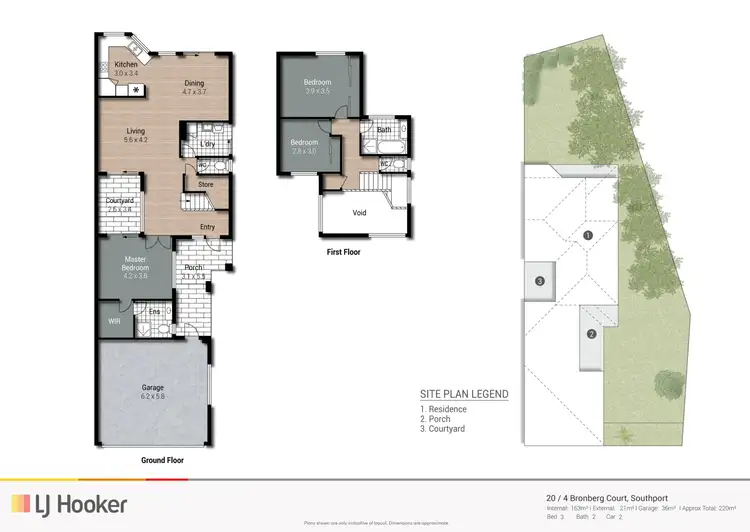 Floorplan of Homely townhouse listing, 20/4 Bronberg Court, Southport QLD 4215