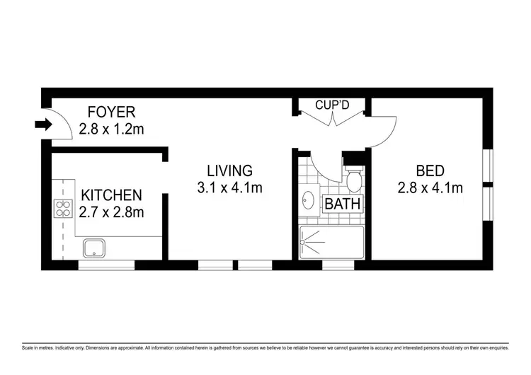 Floorplan of Homely apartment listing, 8/688 Old South Head Road, Rose Bay NSW 2029