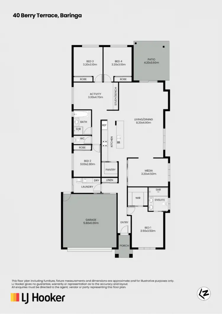 Floorplan of Homely house listing, 40 Berry Terrace, Baringa QLD 4551