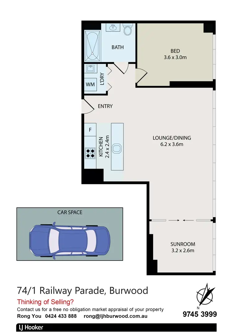 Floorplan of Homely apartment listing, 74/1 Railway Parade, Burwood NSW 2134